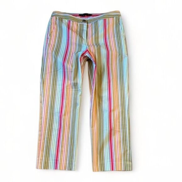 Adrienne Vittadini Multicolor Striped Pants‎ Size 2 Stylish Comfortable Stretchy - Picture 1 of 8